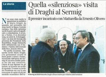 Quella «silenziosa» visita di Draghi al Sermig