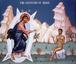 Icona della creazione di Adamo