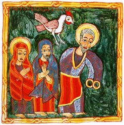 Gesù rinnegato da Pietro, icona etiope