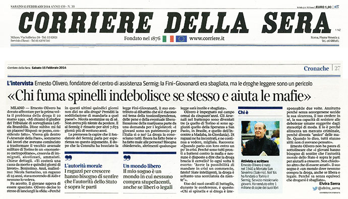 Corriere della Sera intervista Ernesto Olivero