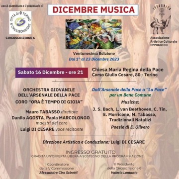 DICEMBRE MUSICA con l'Orchestra Giovanile dell'Arsenale della Pace